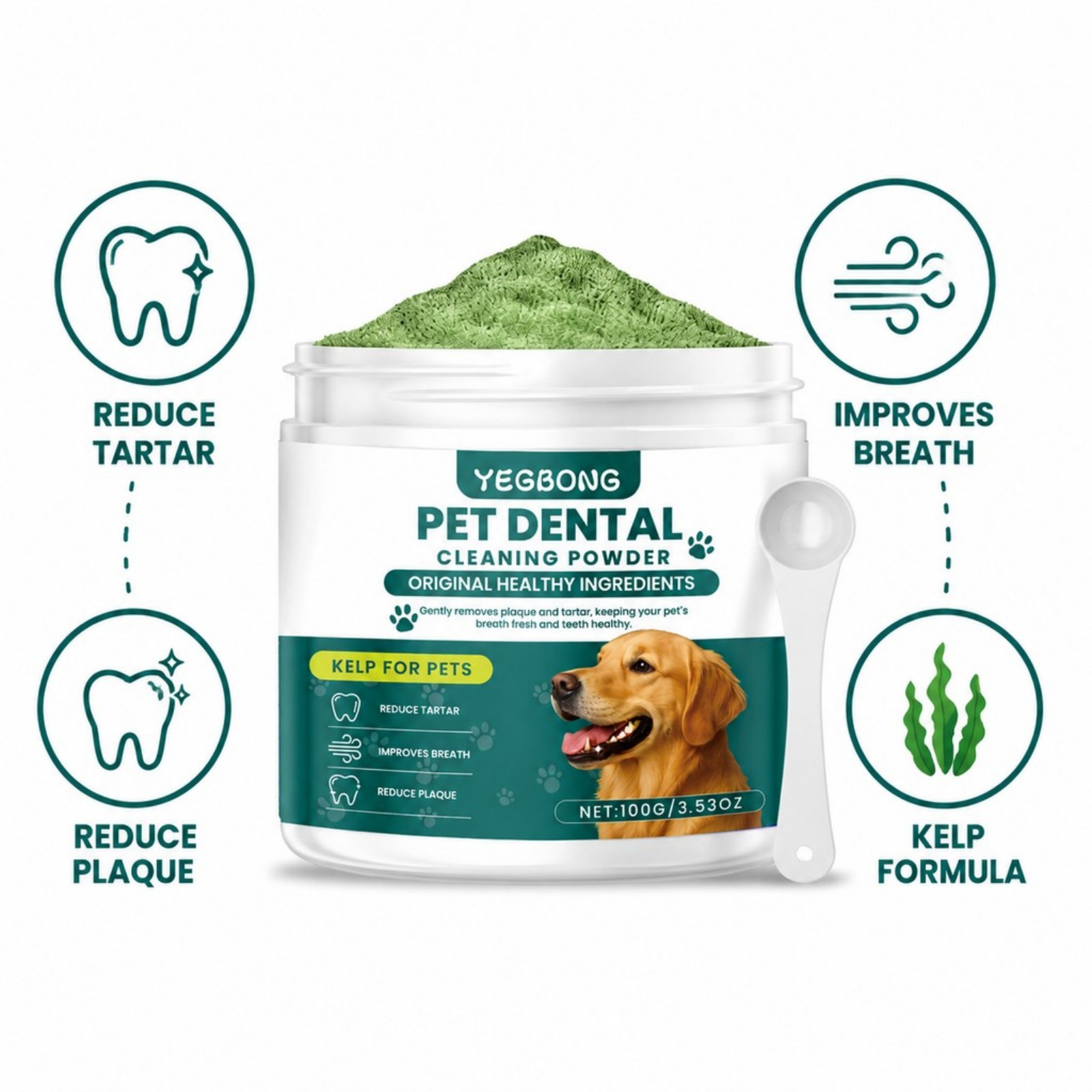 Bubuk Pembersih Gigi Anjing Ba - Teeth Whitening Mouthwash ulasan dan harga